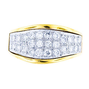 14K Yellow Gold 112 Carat Diamond Band