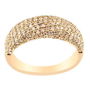 18K Rose Gold Pave Setting Diamond Band