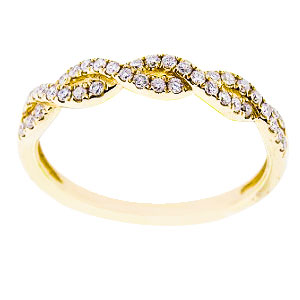 SJ1000Inifnity - 14K Yellow Gold Infinity Diamond Band 3MM