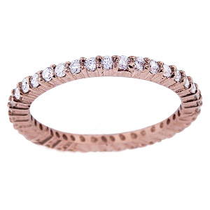 SJ1340RGEB - 14K Rose Gold Diamond Eternity Band