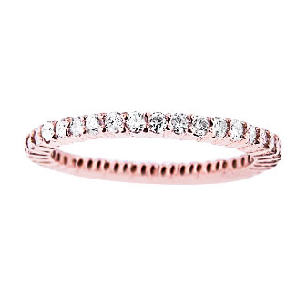 14K Rose Gold Eternity Diamond Band