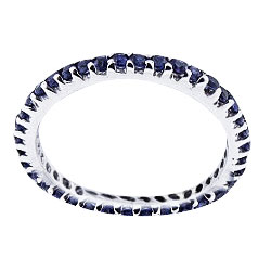 SJ705EBSR - 14K Full Eternity Natural Blue Sapphire 107 Carats Band