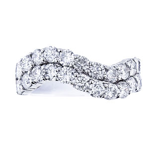 14K White Gold 196 Carat Round Brilliant Diamond Band