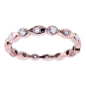 SJ984RGEB - 14K Rose Gold Diamond Eternity Band